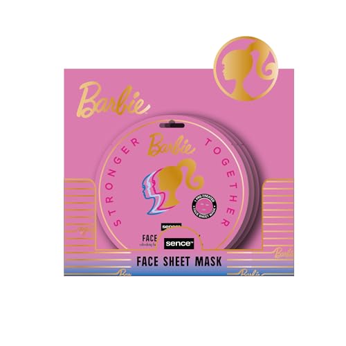 Sence Barbie - Máscara de tela estampada con aroma a sandía, vegano, máscara de belleza, máscara facial cosmética, para adolescentes, niñas, niñas o mujeres, máscaras de tela, máscara facial (3