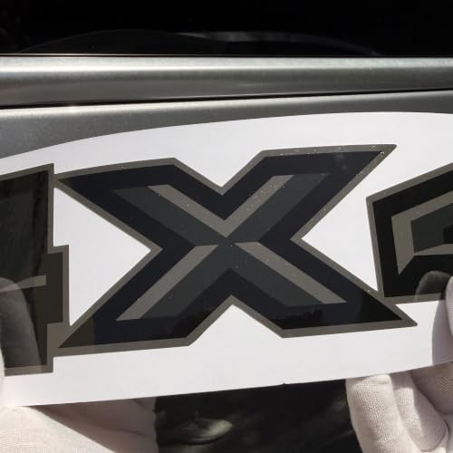 Image of GOLD HOOK 4x4 Bedside Decals, Charcoal Diamond, Set of 2 | Compatible with Ford F-150 2004-2008, Diamond Series