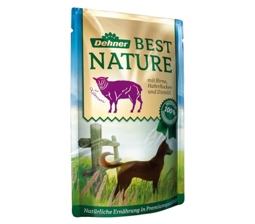 Dehner Best Nature Hundefutter Adult, Lamm und Birne mit Haferflocken, im Beutel, 12 x 150 g (1.8 kg)