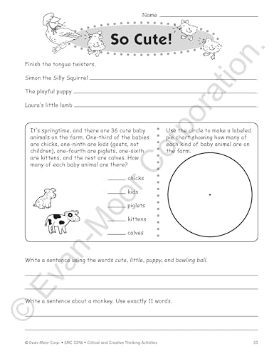 Evan-Moor Critical and Creative Thinking Activities Teacher's Book, Grade 6 - Image 3
