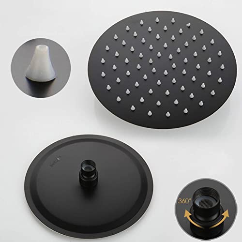 Ensemble de Douche Mural Noir de Haute Qualité en Inox Chic