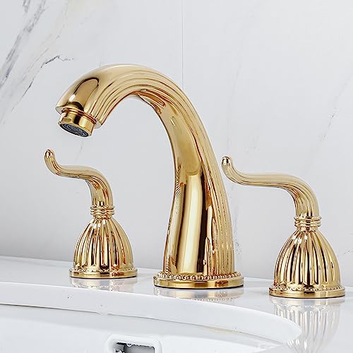 Mitigeur 3 trous en laiton pour lavabo de salle de bain chic