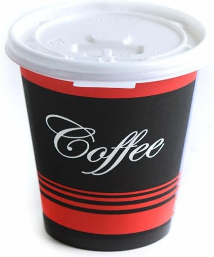 1000CT White Tearback Lids for 10-20OZ Hot Coffee Cups Sip Through Flat Lids (LIDS ONLY)