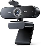 EMEET NOVA 4K Webcam pour PC - Caméra d'ordinateur PDAF Autofocus, 2 Des micros, 73° FOV, Correction automatique de la lumière, USB prêt à brancher Web Cam, couverture de confidentialité, idéal pour le bureau à domicile, streaming, affaires & Appels vidéo