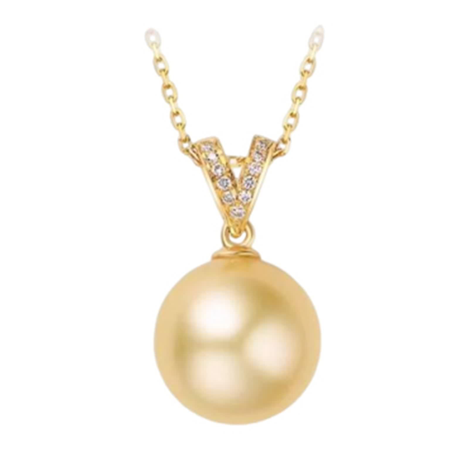 Ketten für Frauen mit Anhänger, Halskette Lang Elegant Weiß Diamant Echter Schmuck 9K/14K/18K Gelbgold Geburtstagsgeschenk