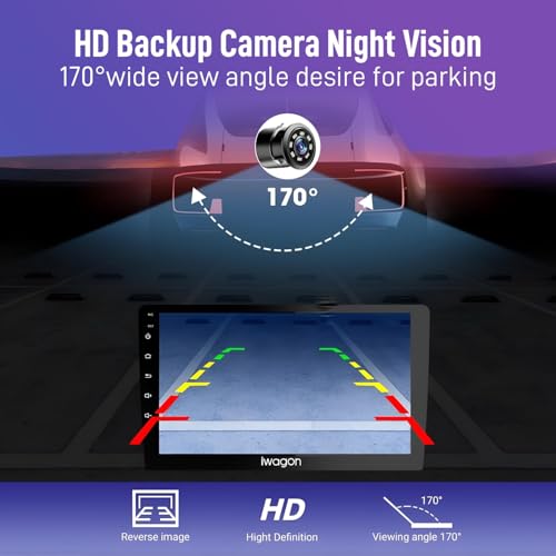 Image of iWagon 4GB+64GB Car Android System Touch Screen 9 Inch|TS9Pro Car Stereo|Wireless Carplay Adapter & Android Auto| 4th Gen Car Display Screen | Including Rearview LED Camera| Universal for All Cars