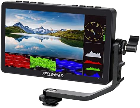 FEELWORLD F5 Pro V4 6 Inch Touch Screen DSLR Camera Field Monitor with 3D LUT F970 External Kit Install for Power Wireless Transmission IPS FHD1920x1080 4K HDMI Input Output 5V Type-c Input Tilt Arm