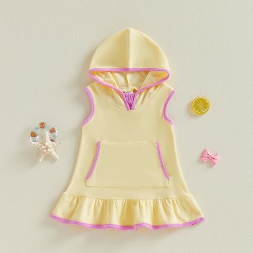 Image of Toddler Little Girl Swim Cover Up Beach Towel Coverup Bathing Suit Cover Ups Swimsuit Summer Baby Beach Essentials
