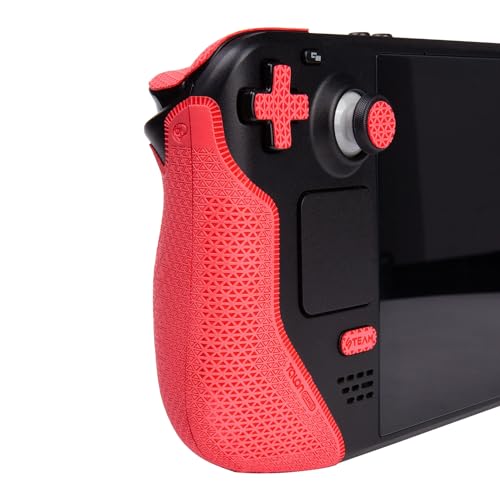 Image of TALONGAMES Controller Grips Compatible with Steam Deck OLED /Steam Deck Controllers, Anti-Slip, Sweat-Absorbent, Textured Skin kit, for Handle Grips, Buttons, Triggers, D-pad (Ultra - Red)