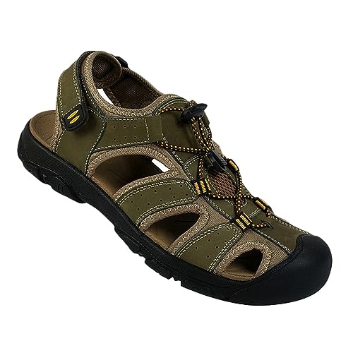 ZMNKH Uomo Sandali Sport Estate Spiaggia Scarpe Casual Sandali Outdoor Escursionismo Punta Chiusa Sandali da Passeggio per Trekking Pescatore Atletico Scarpe Casual