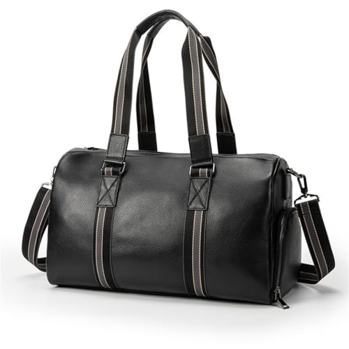 Large Capacity Leather Baotou Layer Cowhide Light Luxury Portable Short Travel Fitness Duffel Bag3