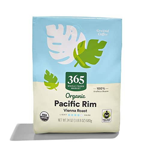365 by Whole Foods Market, Coffee Vienna Roast Pacific Rim Ground Organic, 24 Ounce