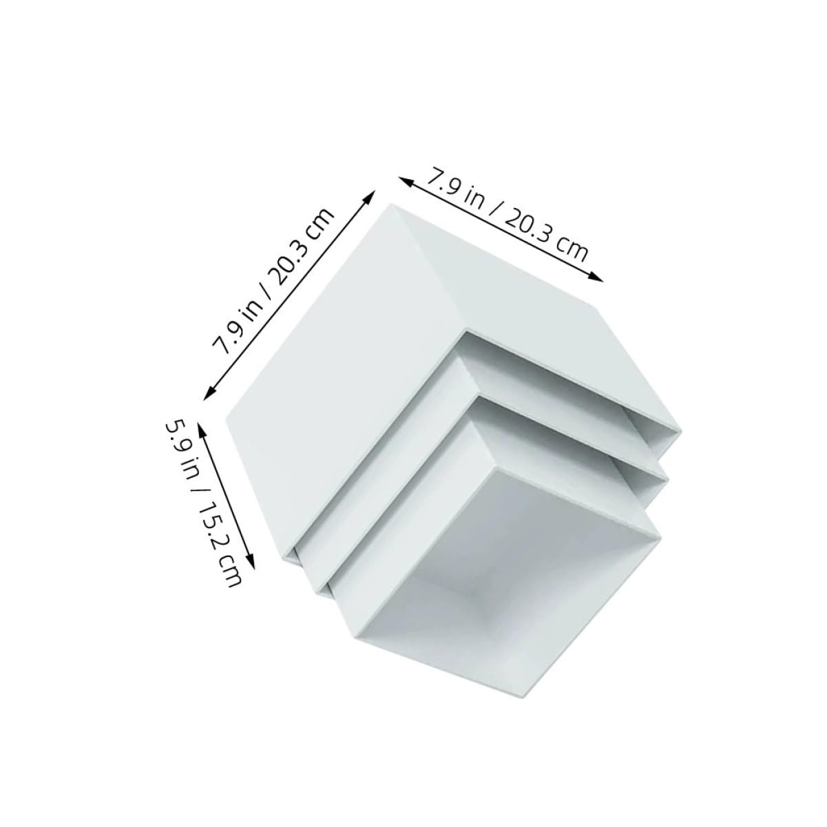 Zerodeko Soportes para Cupcakes y Postres Blancos en Forma de Cubo 6 Piezas, Elevadores de Exhibición de Plexiglás, para Buffet y Mesa de Dulces, Adecuado para Fiestas y Eventos en Casa