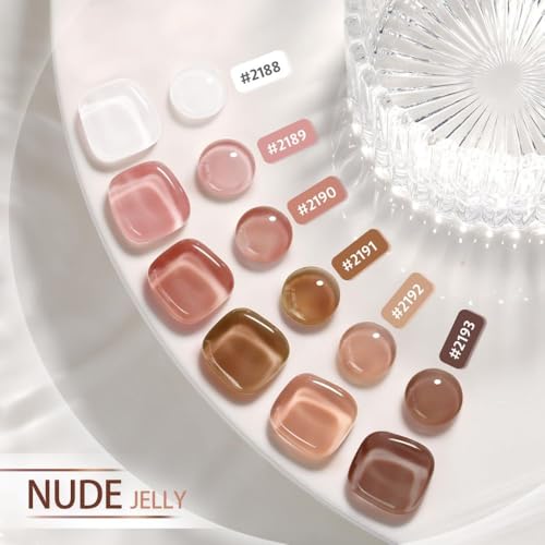 Image of THR3E STROKES Gel Nail Polish Set - 6 Colors Gel Polish Glitter Gel Polish Sparkle Nail Polish Gel Manicure DIY Salon Nail Art Gifts (NEXUS, 7.5ML)