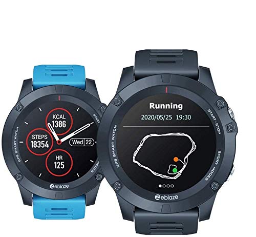 Zeblaze Vibe 3GPS Smartwatch Heart Rate Tracking Running GPS Multi Sports Smart Watch IP67 Reloj Resistente al Agua para Android/iOS-Azul