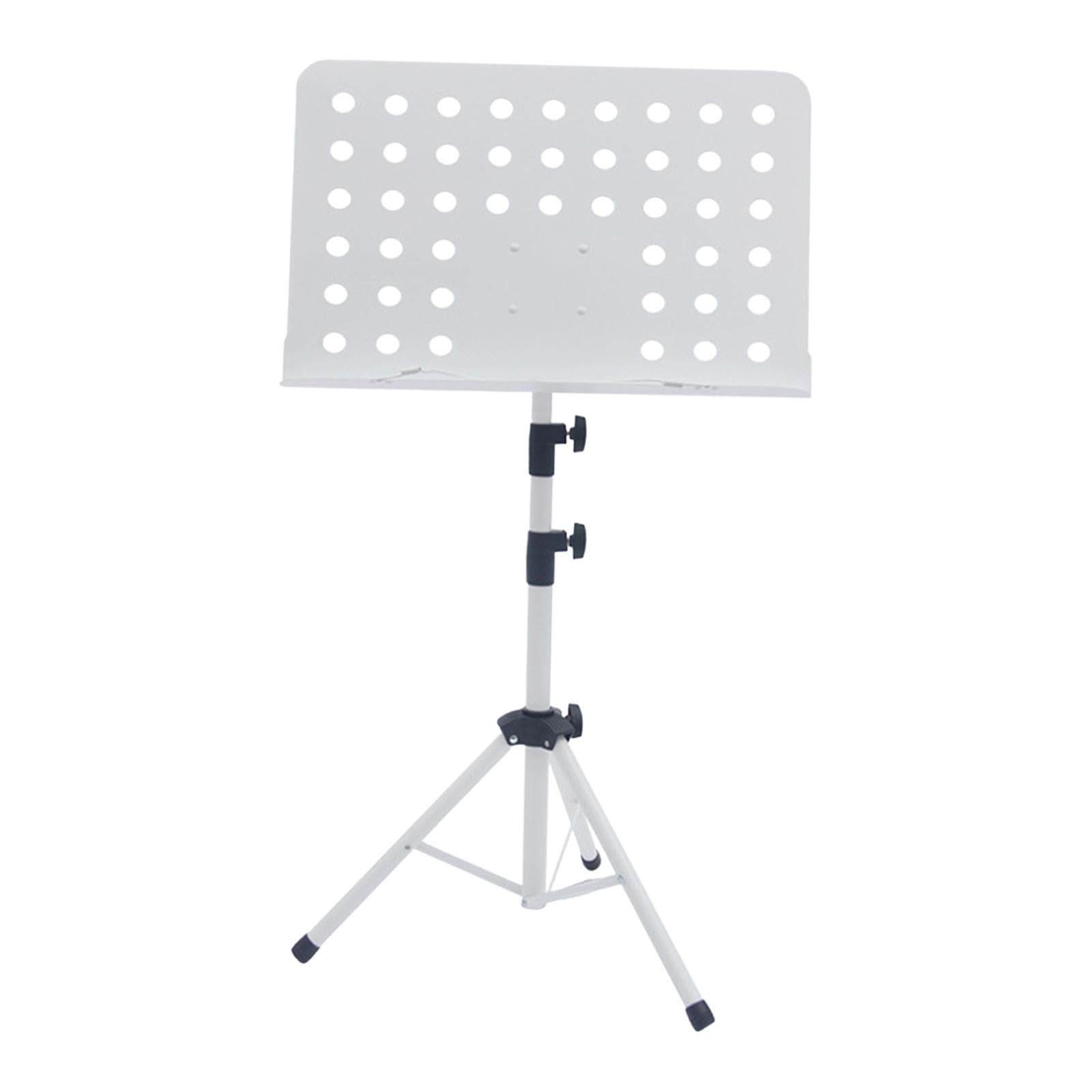 predolo Atril para Partituras Plegable Y Regulable en Altura para Guitarra, Ukelele, Violín, Profesional, Blanco