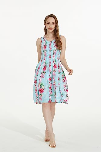 Image of Hawaii Hangover Family Matching Clothes, Pink Hibiscus Vine Turquoise | Family matching Hawaiian outfits, Pink Hibiscus Vine Turquoise, lightweight rayon, machine washable, tropical floral print