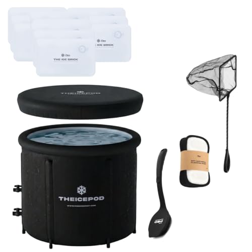 Cold Plunge Ice Bath Bundle with Reusable Ice Bricks