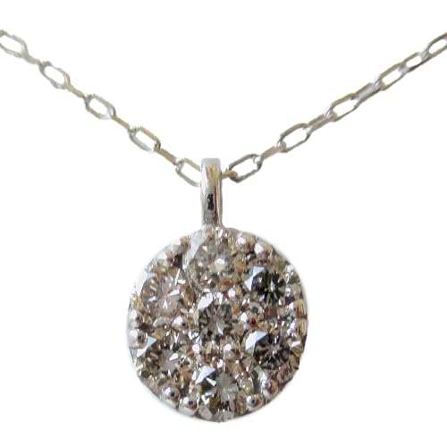 [シノン] ラウンドダイヤモンドペンダント [K18ホワイトゴールド]