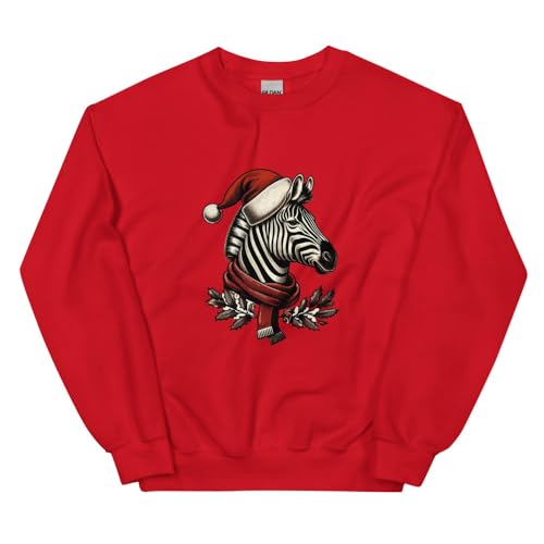 Pull zèbre avec bonnet de Père Noël pour vos soirées festives en famille