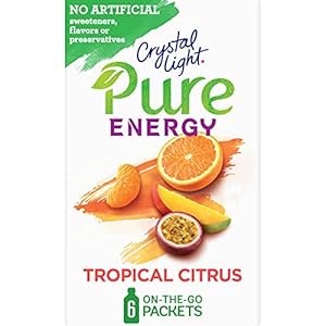 Crystal Light Pure Energy Tropical Citrus On-The-Go Powdered Drink Mix 6 Count