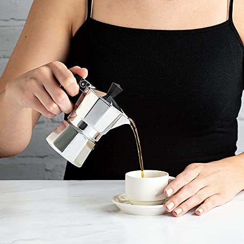 Primula Máquina de café espresso, máquina de café de alumínio para café expresso, Moka, café cubano, cappuccino, latte e mais, perfeito para acampar