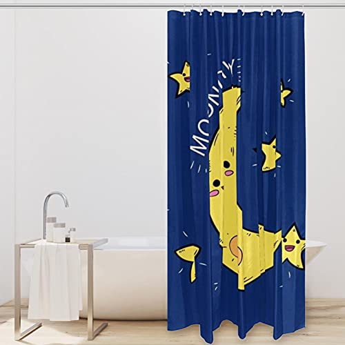 Rideau de douche sans odeur chimique Moon Day pour baignoire saine - 3