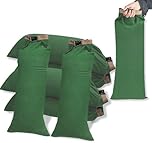 TVYTYAT 6 Pack Flood Water Barrier Sand Bags - Thickened Canvas Flood Protection Sandbags | Reusable Quick Flood Control for Home, Winter Weights for Swimming Pool Covers (Outdoor/Indoor Use)