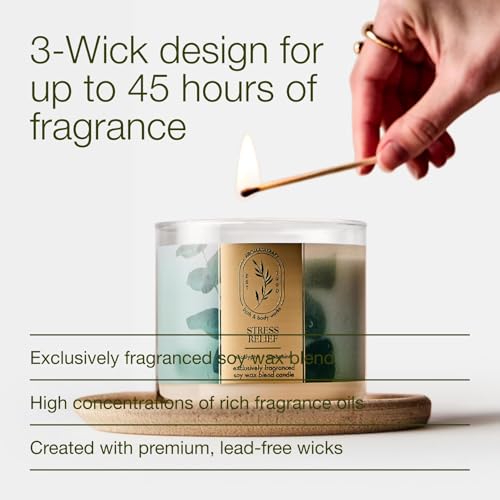 Bath & Body Works 3-Wick Candle, Eucalyptus Spearmint, Soy Wax Blend - image 4