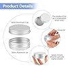 Opvixi Tins 12 Pack, 2 Ounce Salve Tins with Lids, Small Metal Aluminum Tin Jar Refillable Containers, Round Tin Travel Cosmetic Containers with Screw Lids, Tin Can for Salve, Balm, Lip Balm, Cream #2