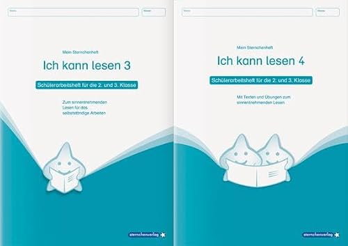 Ich kann lesen 3&amp;4 - 2 Schülerarbeitshefte für die 2. und 3. Klasse: Meine Sternchenhefte mit Texten und Übungen zum selbstständigen Lesen im Set