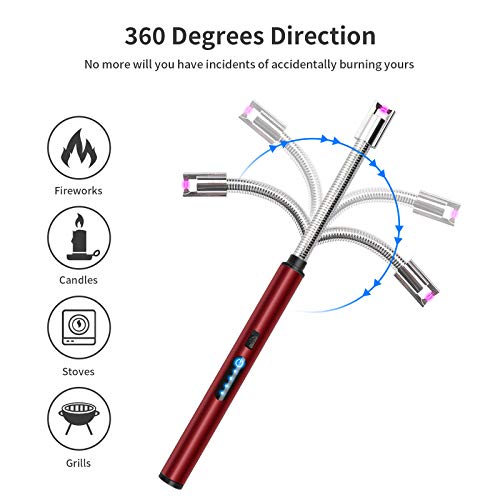 HOTERB Lichtbogen Feuerzeug , Elektro Feuerzeug USB Aufladbares Elektrisch Feuerzeug mit Touch Fläche, Elektronisches… – Bild 5