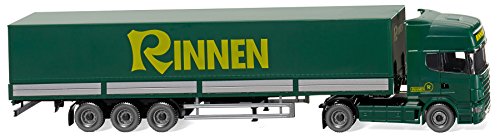 Flatbed tractor-trailer (Scania R420 Topline) "Rinnen" - Model Car, Ready-made - Wiking 1:87