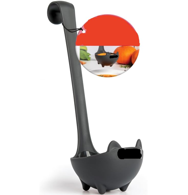 Cat Soup Ladle, Cute Kitchen Accessories, Extra-Deep Large-Capacity Ladle, Funny Kitchen Gadgets, Cooking Gift, Gift for Cat Lovers, Easy to Clean – Ideal for Soup, Stew, Broth & Sauce