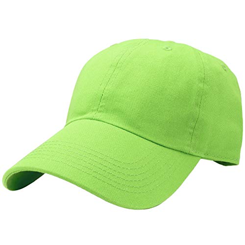Falari Classic Baseball Cap Dad Hat 100% Cotton Soft Adjustable Size Light Green