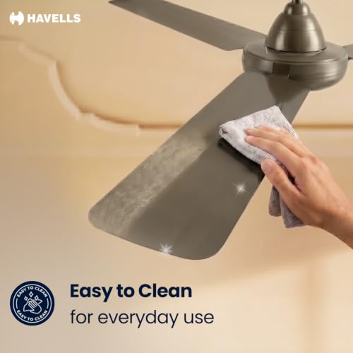 Image of Havells 1200mm Ambrose Neo Energy Saving Ceiling Fan| High Speed, High Air Delivery| Strong & Powerful Motor|Air Delivery: 220 m /min| Speed: 370 RPM| 2 Year Warranty |(Pack of 1, Cocoa Brown)