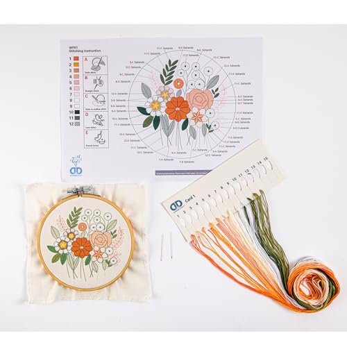 Image of DIAMOND DOTZ Country Garden Embroidery Craft Kit for Adults, Beginners