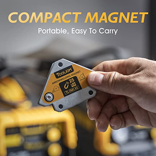 Image of TOOLIOM Arrow Welding Magnets 6Pcs 25LB & 50 LB & 75 LB Strong Hold Magnetic Welding Holder Welder Magnet Set Welding Accessories