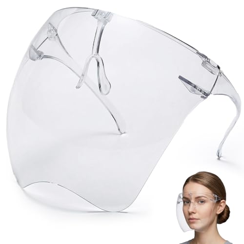 FunnAura Face Shield for Nail Drill Transparent Full Face Visor Splash & Dust Resistant for Salon & DIY Nail Art (1 Piece)