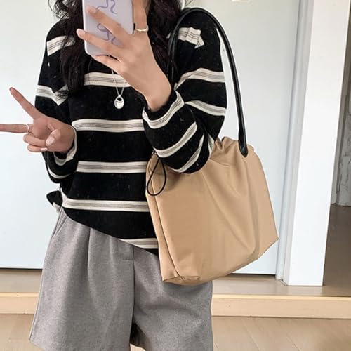 Sac à main en nylon noir imperméable pour cours et bureau