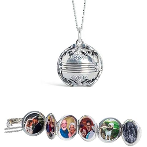 Lily Blanche Damen Halskette mit Medaillon in Sterlingsilber Entworfen in Großbritannien Cover