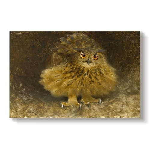 Bruno Liljefors | Eagle Owl Bird | Canvas Wall Art | LT626