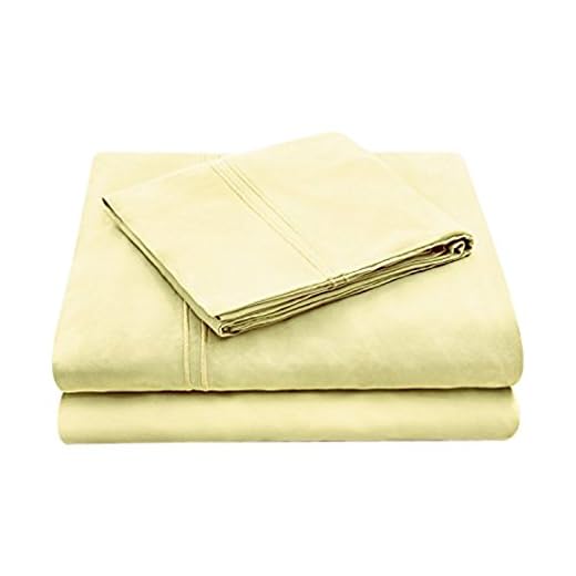 MALOUF 100% Rayon from Bamboo Set-2-pc Citron, Queen Pillowcase Set