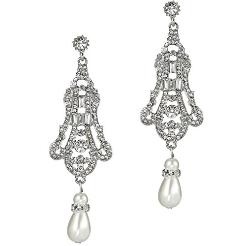 ArtiDeco Pendientes Vintage Mujer 1920s Great Gatsby Pendientes Flapper Fiesta de Disfraz Accessorios Joyería