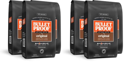 Image of Bulletproof Original Medium Roast Whole Bean Coffee, 12 Ounces (Pack of 6), Clean Coffee Tested for Toxins