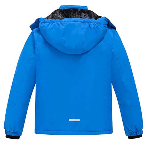 Image of Winter Jacket for Boys and Girls Waterproof Ski Jacket Winter Snow Coat Hooded Fleece Windproof with Zip Pockets