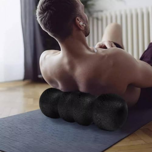 Rodillo de espuma Vaveren para masaje miofascial, polipropileno expandido con textura ergonómica, adecuado para atletas, trabajadores de oficina y uso doméstico para aliviar la tensión, color negro, dureza 55 miniatura 4