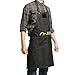 Leicht Denim Jean Werkzeug Schürze mit Taschen Wasserdicht gewachstem Canvas Schürze für Damen und Herren Arbeitsschürze One Size Schwarz