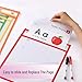 Mr. Pen- Dry Erase Pocket Sleeves, 10 x 14 Inch, 6 Pack, Colorful, Plastic,Reusable, Clear, Classroom Sleeves