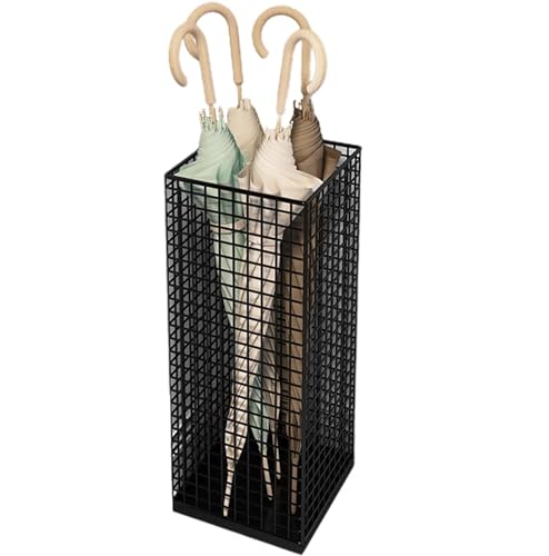 傘立て 玄関傘立て 傘収納スタンド かさラック アンブレラスタンド 傘置き 玄関傘立て金属鉄収納ラック傘立て 大容量の家庭用傘立て 錆びない 立て かご 傘たて 傘入れ 玄関/オフィス/アパート/ショッピングモール/コーヒーショップ (ブラック,本体だけ)